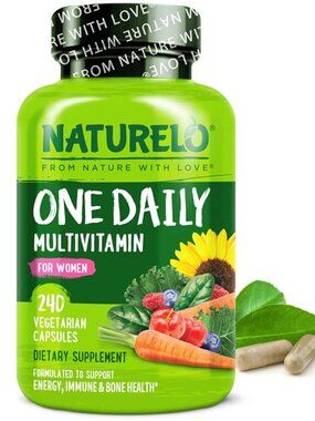 NEW NATURELO ONE DAILY Multivitamin for Women 240 Vegetarian Capsules EXP 9/5/27